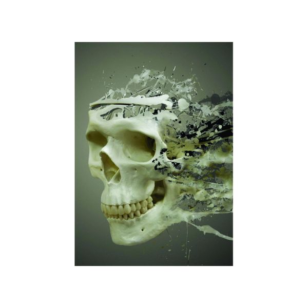White Splatter Skull - A1 poster