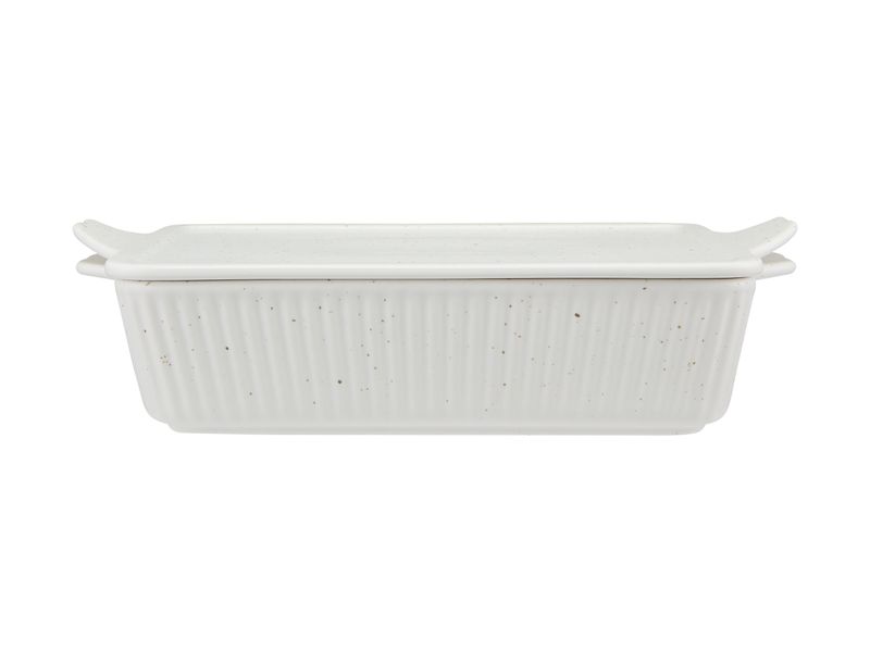 Maxwell and Williams Speckle Rectangular Baker With Tray 28x20cm - Cream