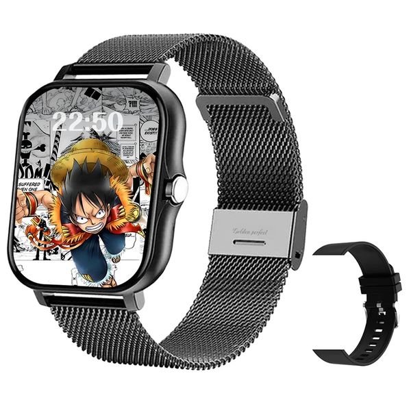 Sport Smartwatch With Dual Straps - Health Tracker,Android/iOS Compatible