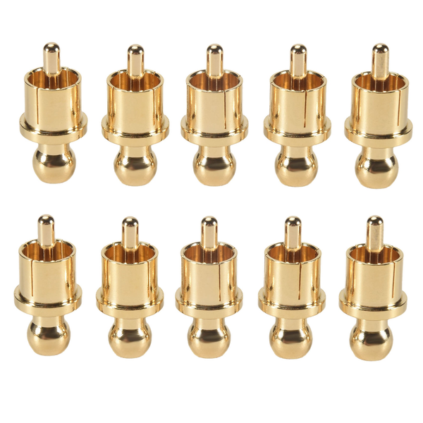 10Pcs Gold Plated Rca Plug Cap Short-Circuit Socket