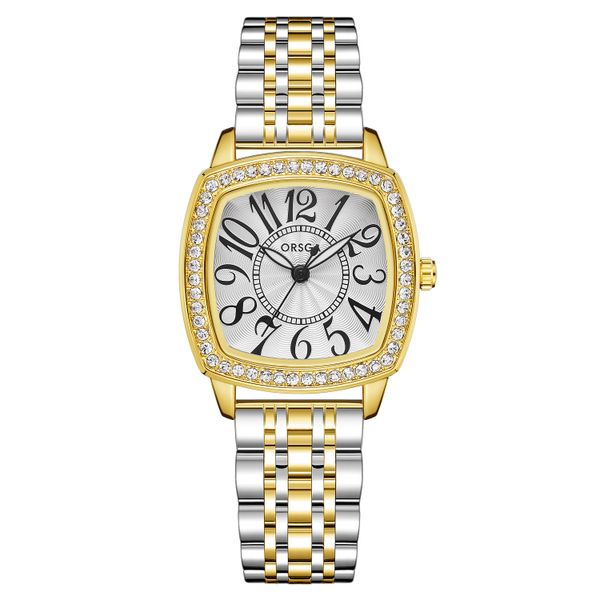 ORSGA Light Luxury Wine Barrel Women's Watch Fashion Inlaid Diamond High en