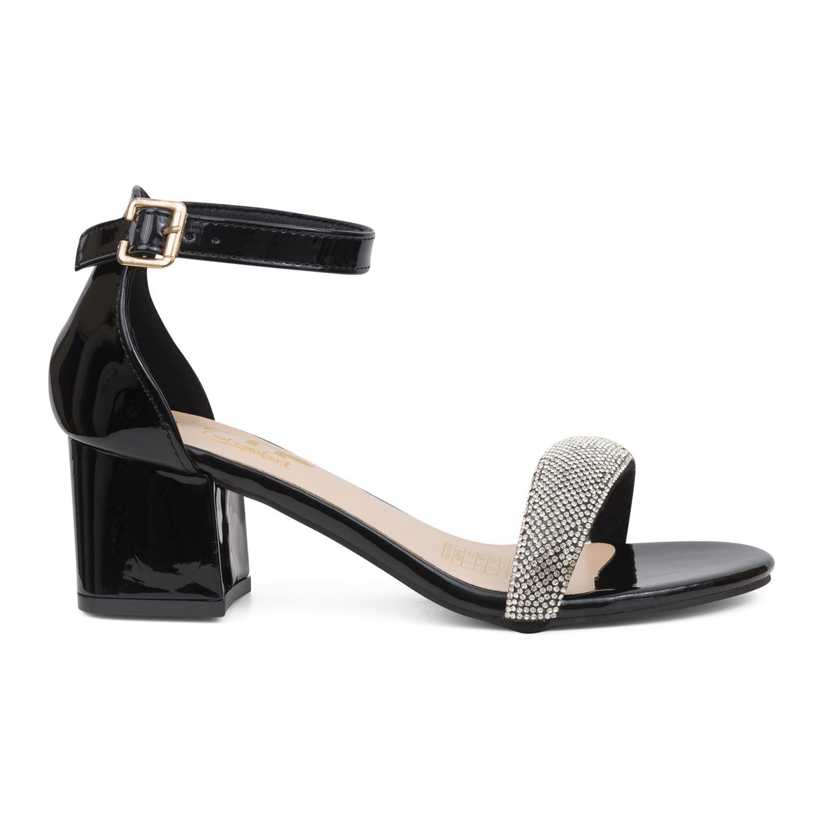 TTP Patent Ankle Strap Block Heel Sandals XB23631 | Shop Today. Get it ...