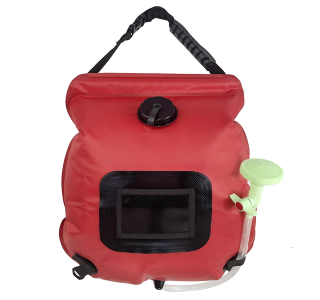 20L Portable Solar Camp Shower Bag -Red