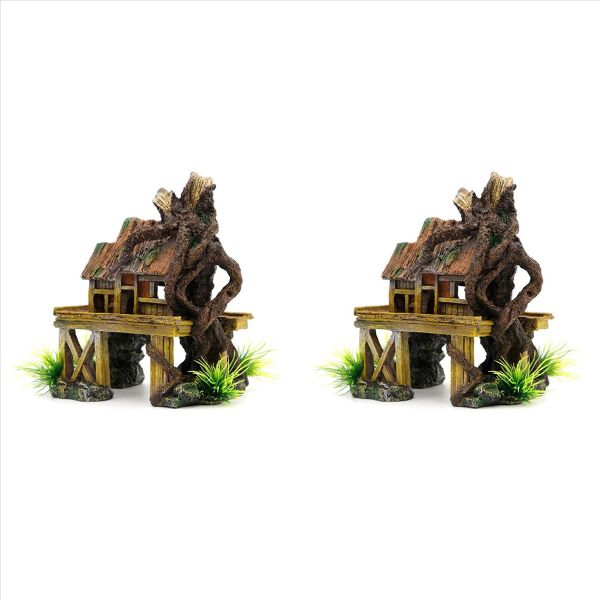 Aquarium Decoration Artificial Fish Reptile Building Ornaments Decor
