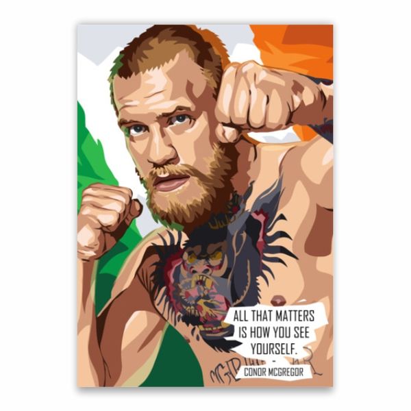 Mcgregor Cartoon And Quote Poster - A1