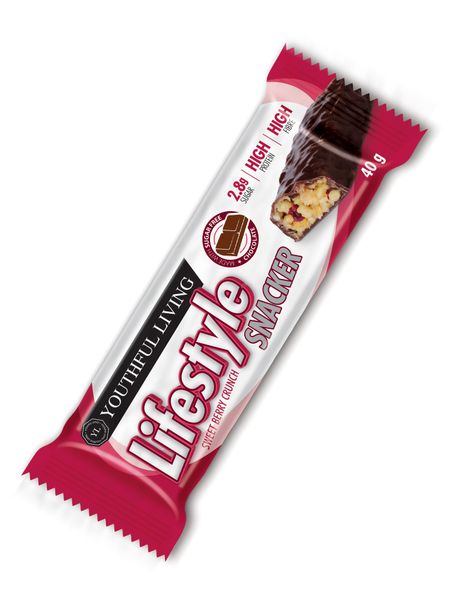 Youthful Living Lifestyle Snacker 40g Berry Crunch x 12 bars