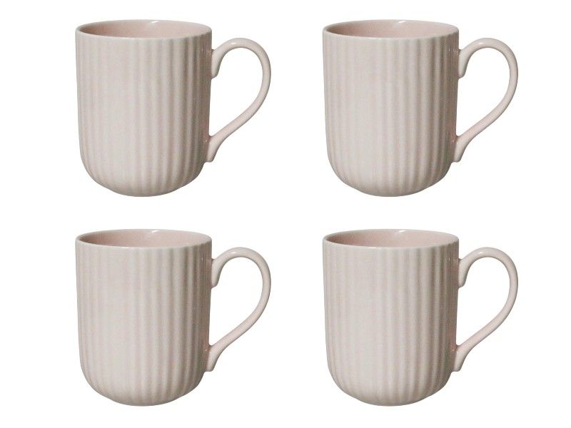 George &amp; Mason Mina Porcelain Mug - 400ml 4-Piece Light Pink