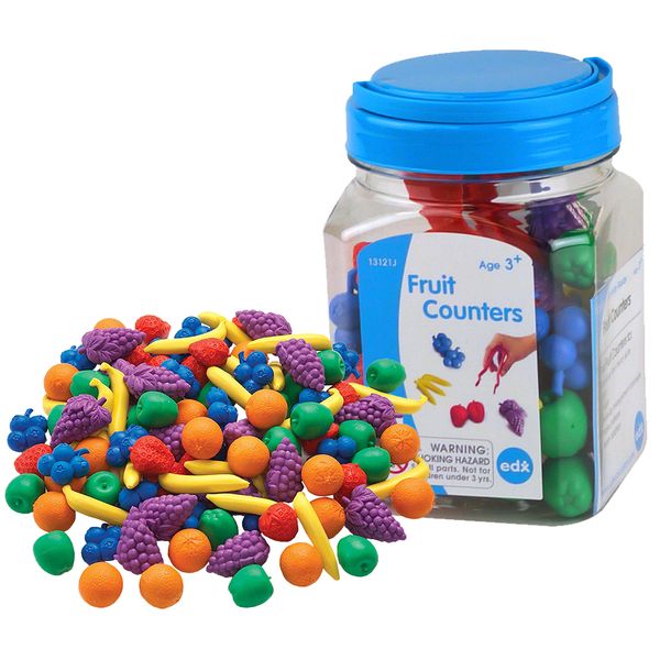 EDX Education Fruit Counters &amp; Tweezers: 48 Pieces