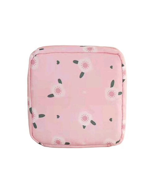 Waterproof Floral Tampon And Sanitary Pad Pouch Storage Bag