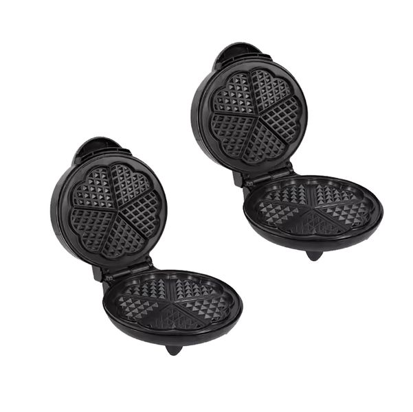 2 pieces Heart-shaped waffle bread maker 700W