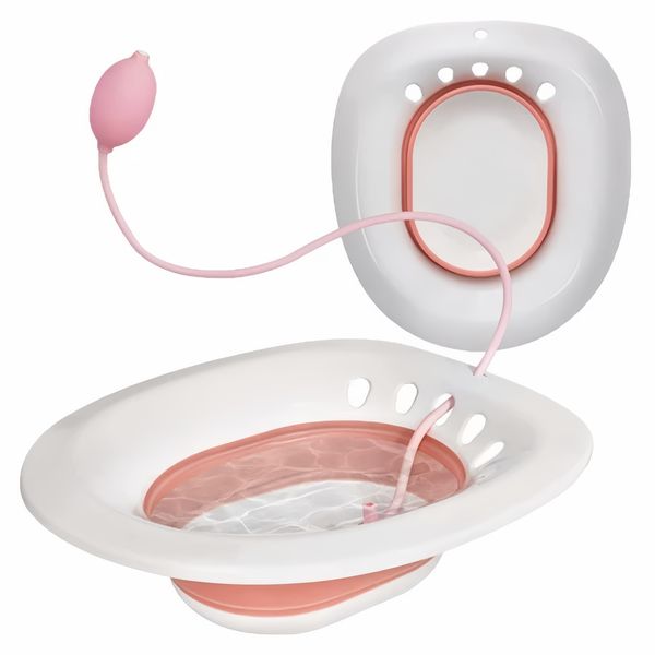 Portable Bidet Sitz Bath Tub with Flusher for Postpartum Care