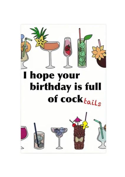 Birthday Card Funny - Cocktails