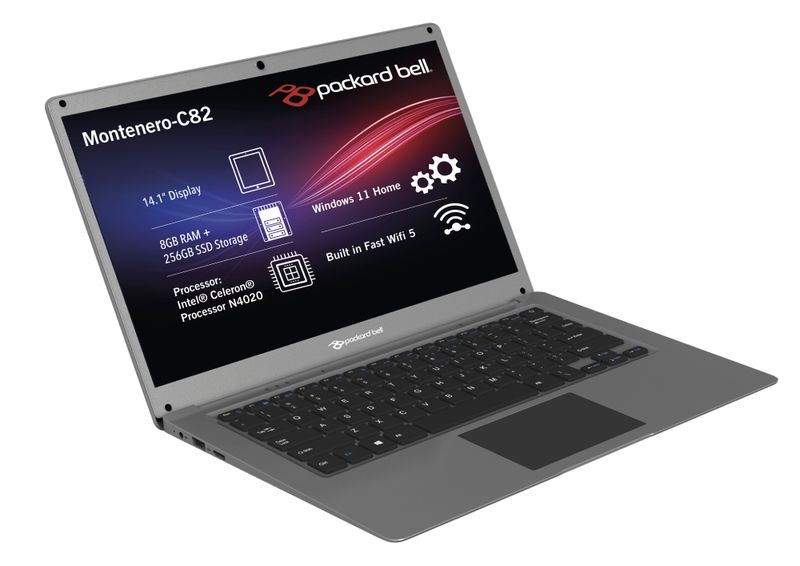 Packard Bell Montenero C82 14.1" 8GB RAM + 256GB SSD Win 11 Home Laptop