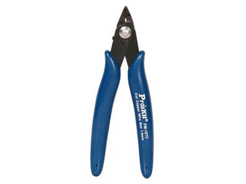 PRK PM-107C Micro Cutting Plier with Safety Clip (130mm, SK5 Steel)