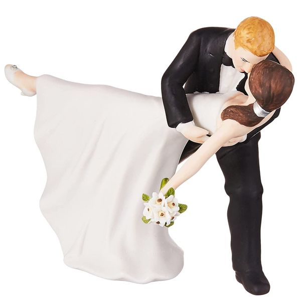 Home Bride And Groom Wedding Decoration CakeTopper Dancing Couple -14cm