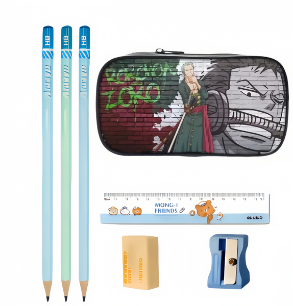 One Piece Zoro Graffiti Art Pencil Case - Anime School Organizer