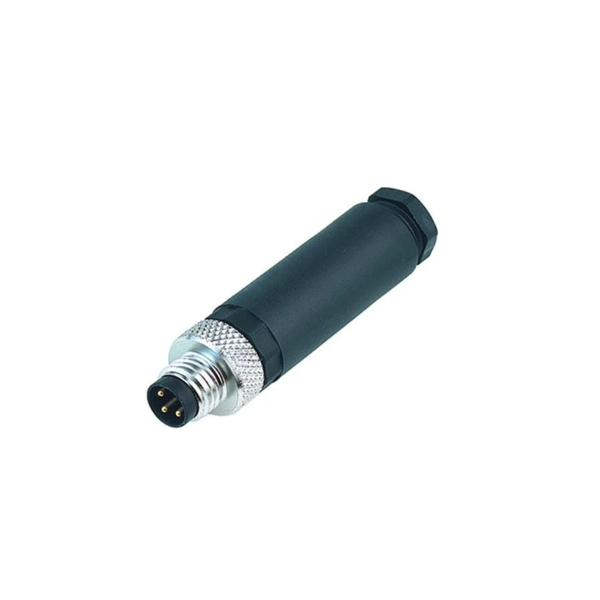 RSMCK 3 M8 Male Straight Connector, 3-Pole, Screw Term, IP67, 60V