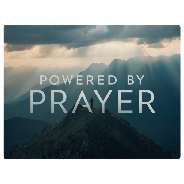 Powered By Prayer Mountains Printed Mouse Pad