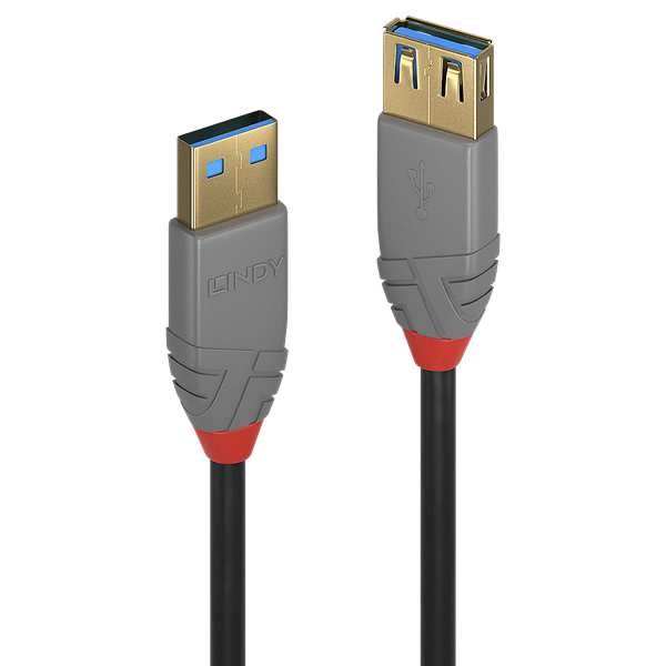 Lindy 1m Anthra USB3.0 A-Male to A-Female Extension Cable (36761)