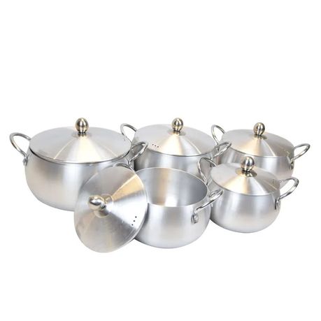 Aluminum Stainless Steel 10Piece Pot Set