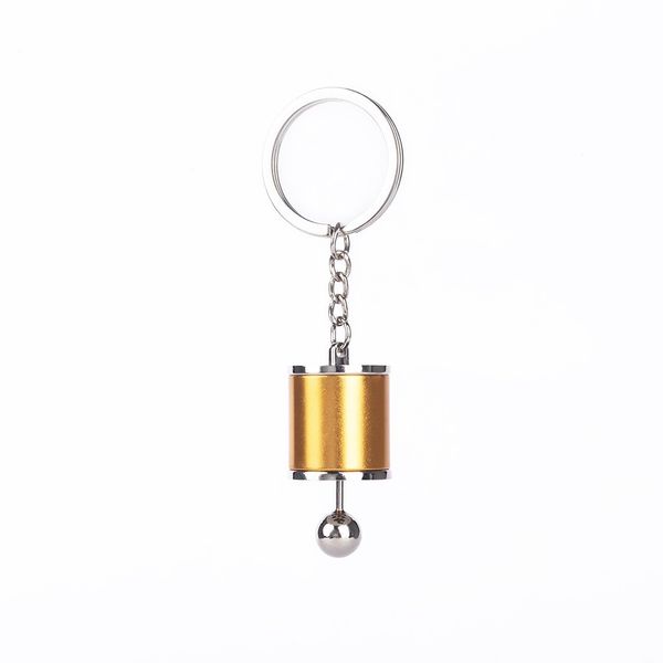 6-Speed Shift Keychain for Car Enthusiasts, Gold