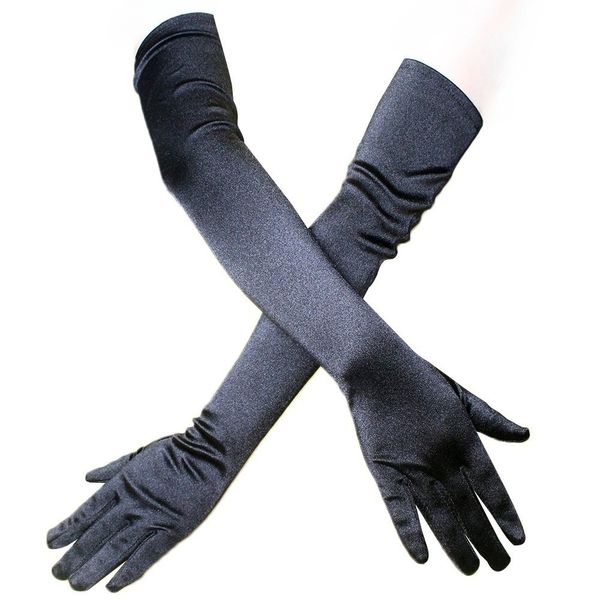 Women's Long Gloves Stretchy Elbow Length 21 Opera Party Satin