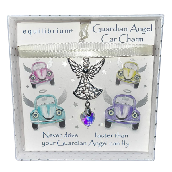 Equilibrium Guardian Angel Car Charm - Silver-Plated