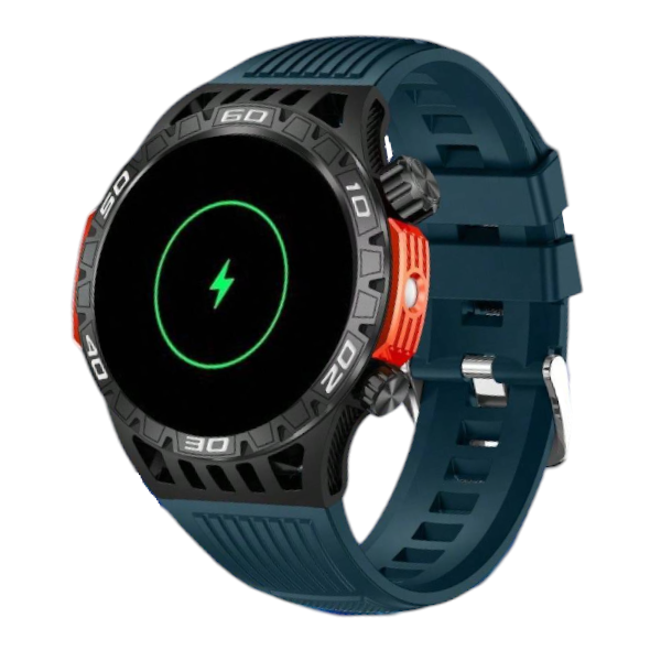 Health &amp; Fitness Monitoring Smart Watch with Built-in Flash Light - Blue