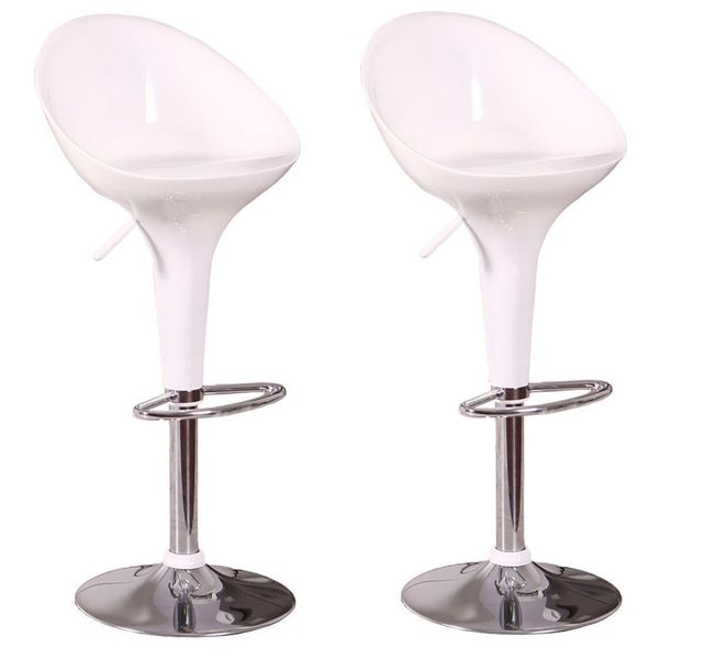 Bar / Kitchen Counter Stools - Set of 2 – White Colour
