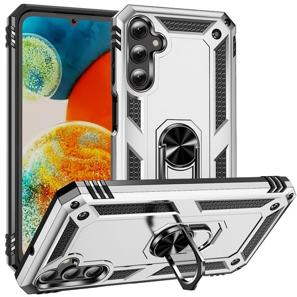 Armor Case for Samsung - A24 - Silver &amp; Black