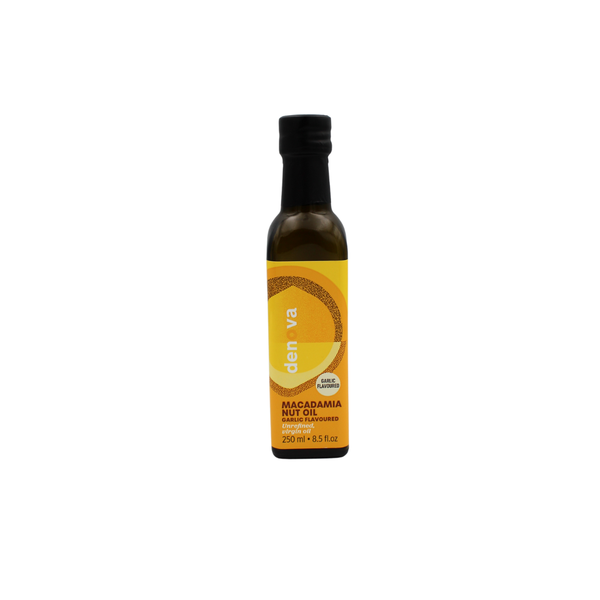 Denova Macadamia Nut Oil 250ml - Garlic Flavoured