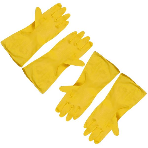Large - Waterproof Dishwashing &amp; Cleaning Gloves - Yellow