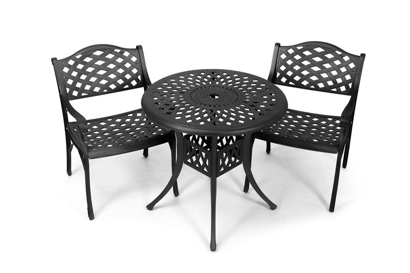 2 Seater Weatherproof Aluminium Lattice Patio Set