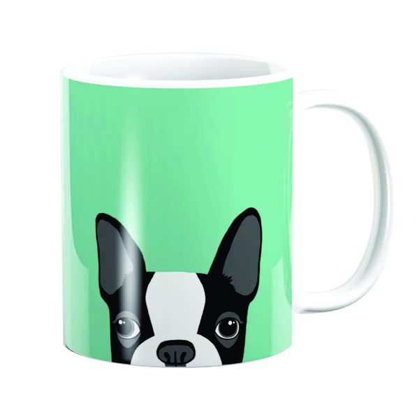PepperSt Mug -Boston Terrier Peek