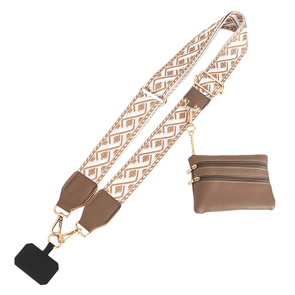 Kingdushi Adjustable Anti-Theft Crossbody Strap with Zipper Wallet