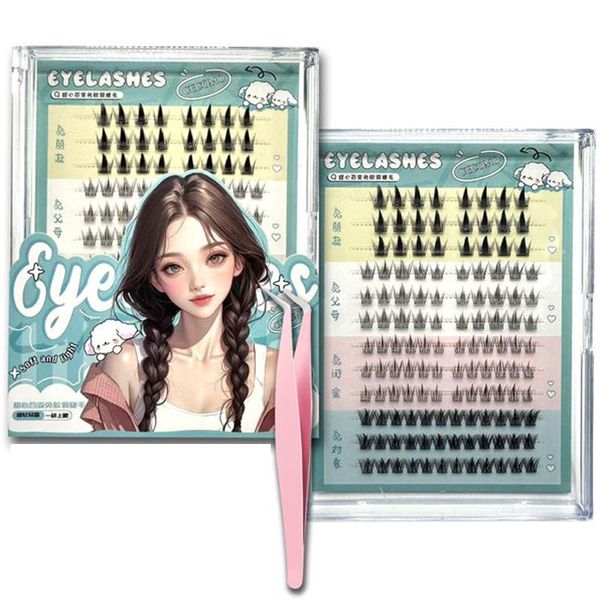 126Piece Self Adhesive Eyelash Clusters 11-13mm-No Glue With Lash Tweezer