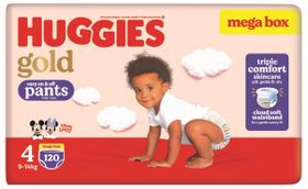 Huggies Gold Pants - Size 4 (9-14kg) - 120 Nappies Megabox | Shop Today ...