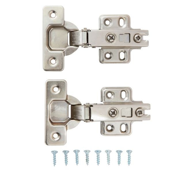 2 Piece - Fully Overlay Soft Close Cabinet Door Hinges