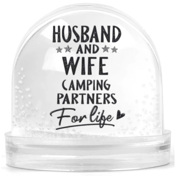 Husband And Wife Camping Partners For Life Gift Snow Globe