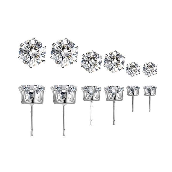 Sparkle &amp; Shine with Our Trio of 3mm, 5mm &amp; 7mm Cubic Diamond Stud Earrings