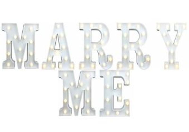 Portable LED Letter lights - Marry Me