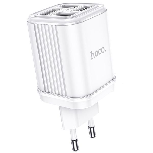 4 USB Port 3.4A Power Adapter - White