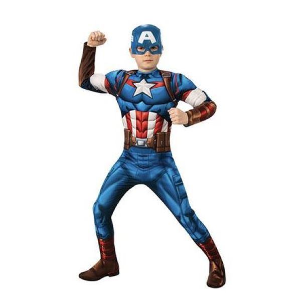 Kids Muscle Captain America Costume with Mask