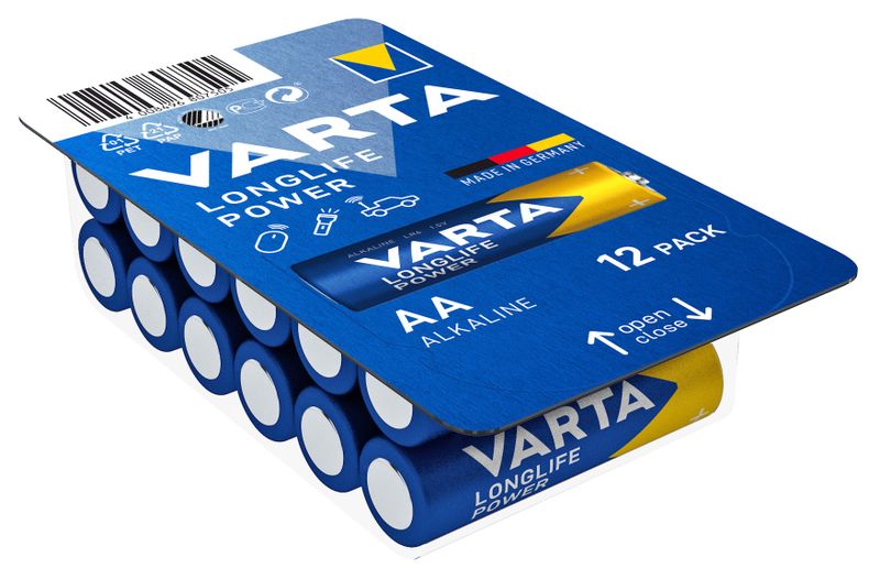 VARTA Longlife Power Alkaline Battery AA (12 pcs) - 12 Batteries