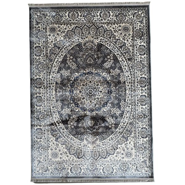 230 x 160 Turkish Machine Made Multi Grey Persian Mashad Rug