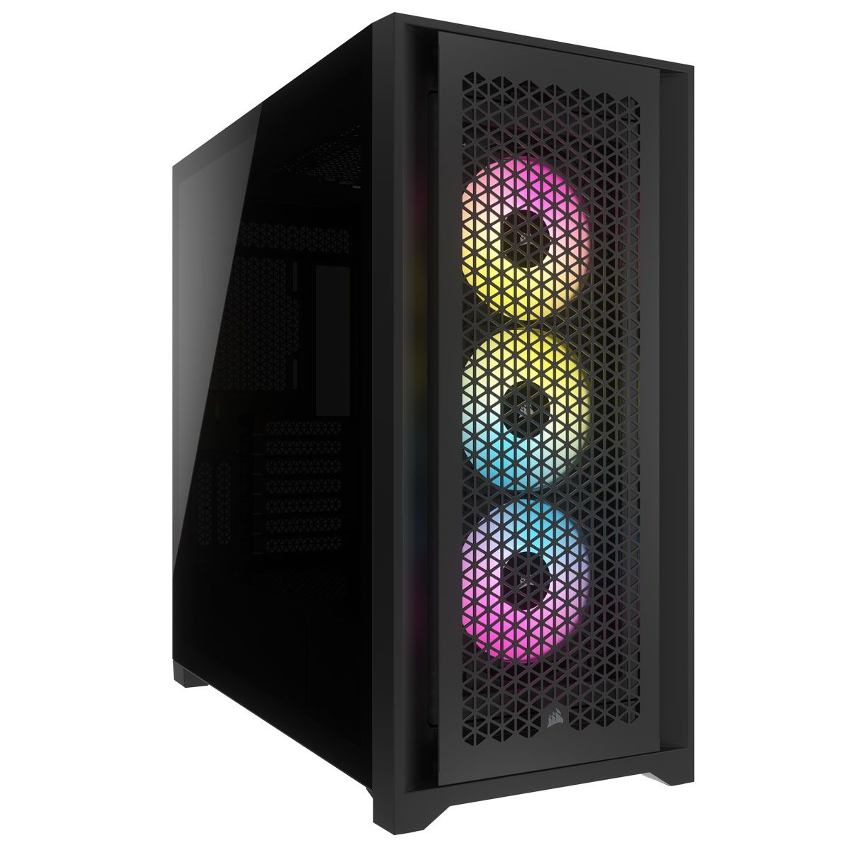 iCUE 5000D RGB AIRFLOW Mid-Tower Case, Black - 3x AF120 RGB ELITE Fans ...