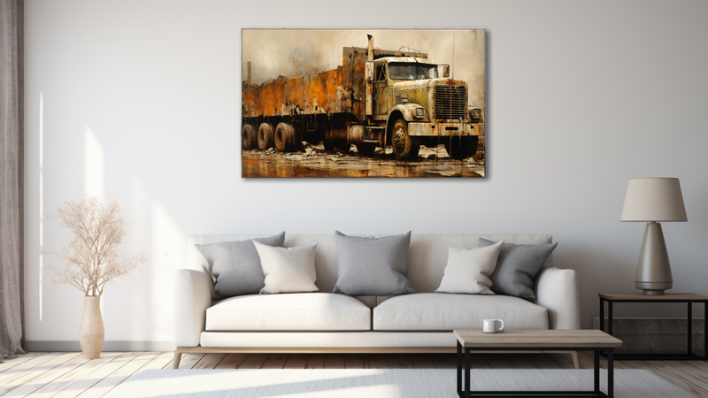 Canvas Wall Art - Rustic Relics Abstract - HD0527