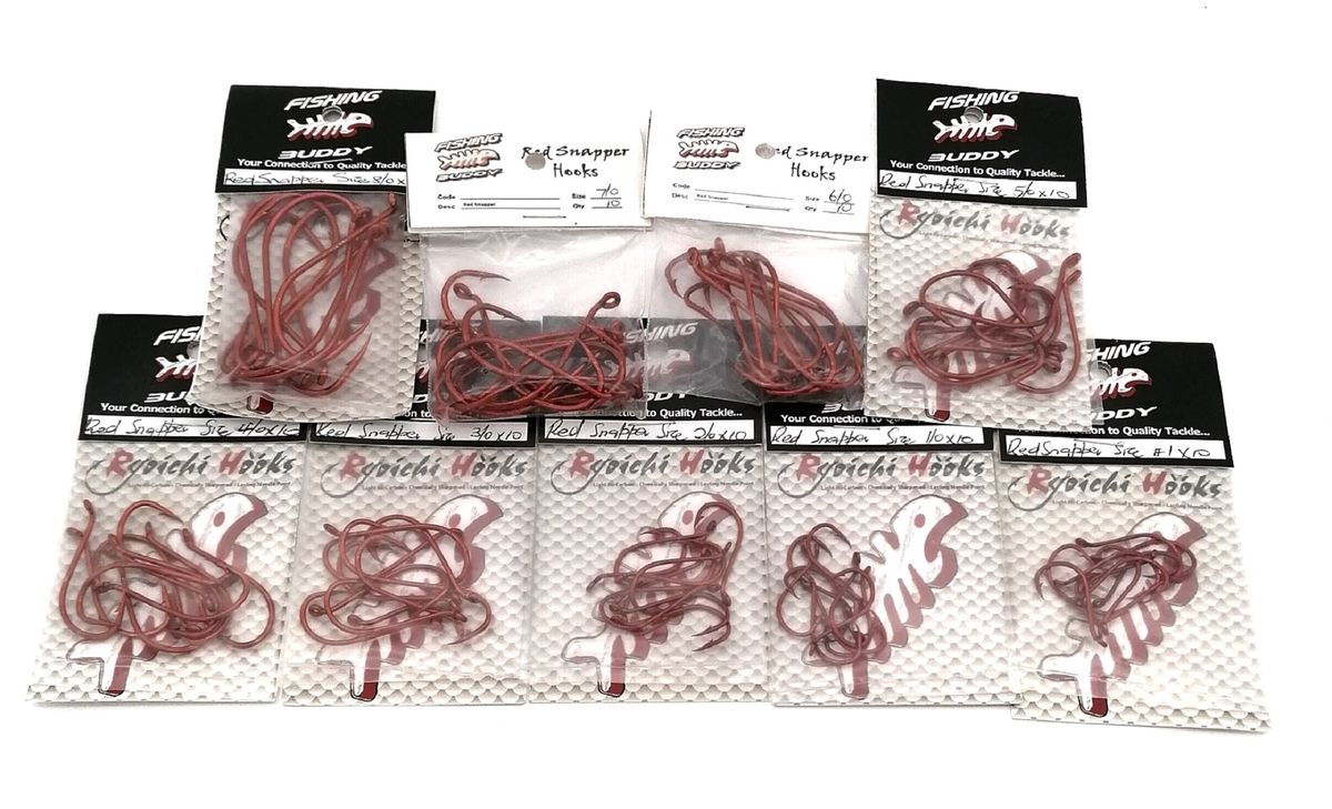Ryoichi Red Snapper Fishing Hooks Set (Various Sizes) Buy Online in