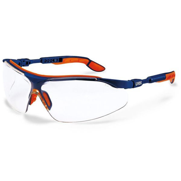 Uvex I-Vo Blue Orange Clear Safety Glasses