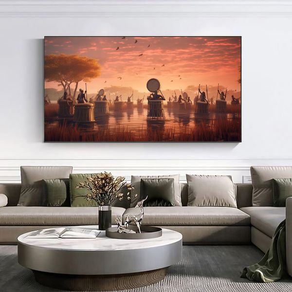Canvas Wall Art - Drums of the Savannah - 0351